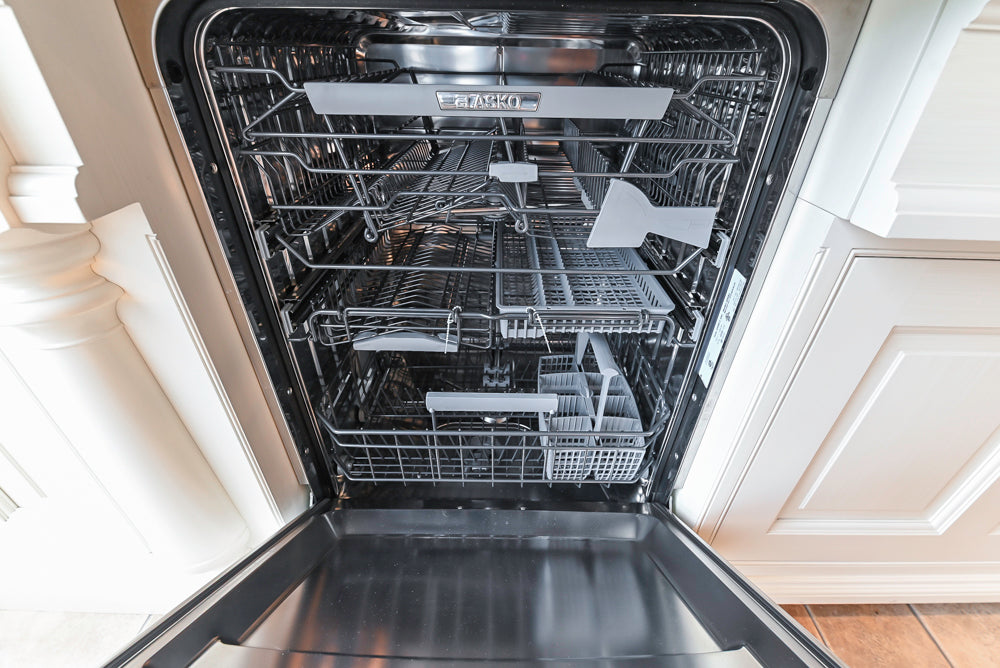Showcase Transitional White Kitchen with Marble Countertops and La Cornue Chateau 120 Range with French Top