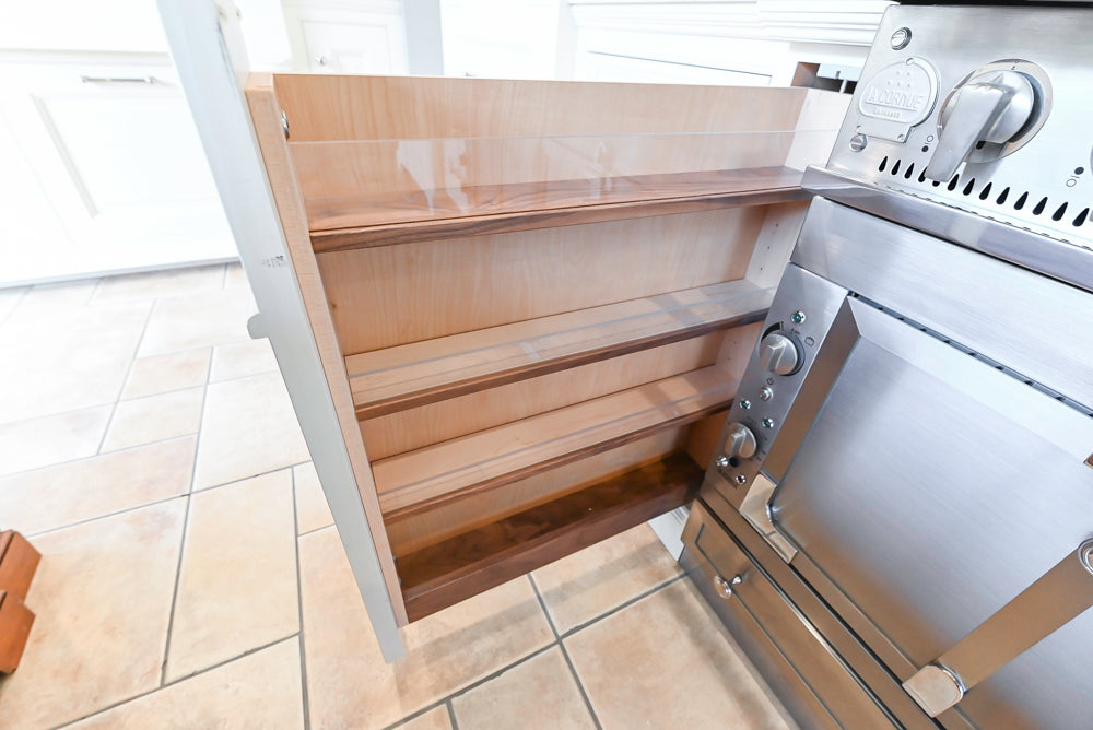 Showcase Transitional White Kitchen with Marble Countertops and La Cornue Chateau 120 Range with French Top