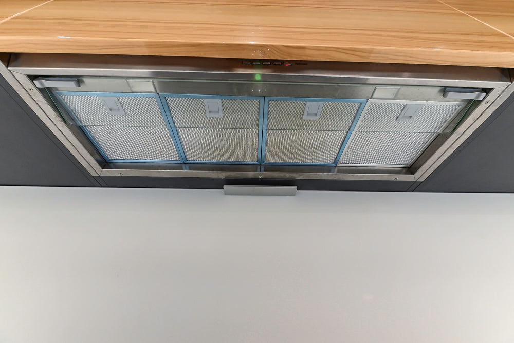 Composit Modern Brown Kitchen with Waterfall Island, Stone Countertops and Wolf & Sub-Zero Appliances