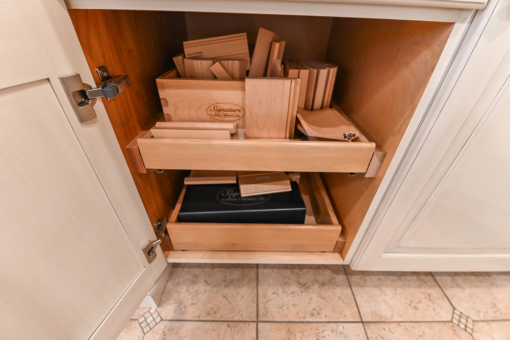 Signature Custom Traditional White Kitchen with Granite Countertops and Appliances