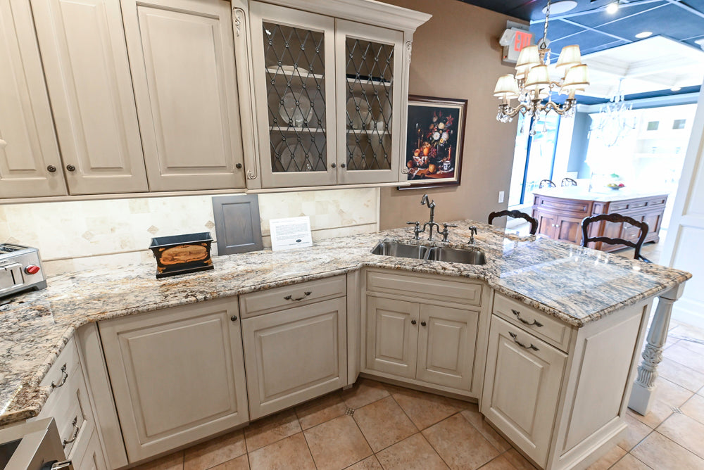 Signature Custom Traditional White Kitchen with Granite Countertops and Appliances