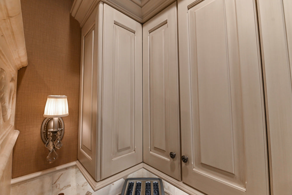 Signature Custom Traditional White Kitchen with Granite Countertops and Appliances