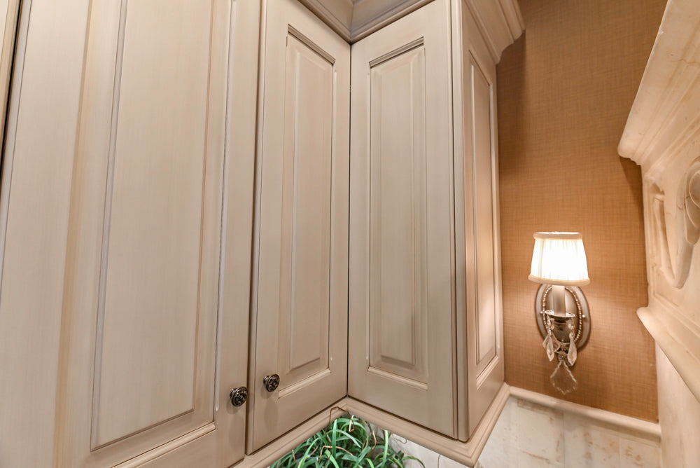 Signature Custom Traditional White Kitchen with Granite Countertops and Appliances