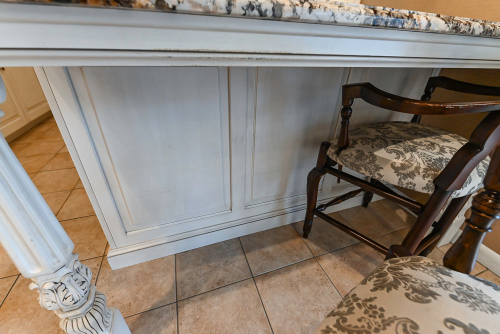 Signature Custom Traditional White Kitchen with Granite Countertops and Appliances