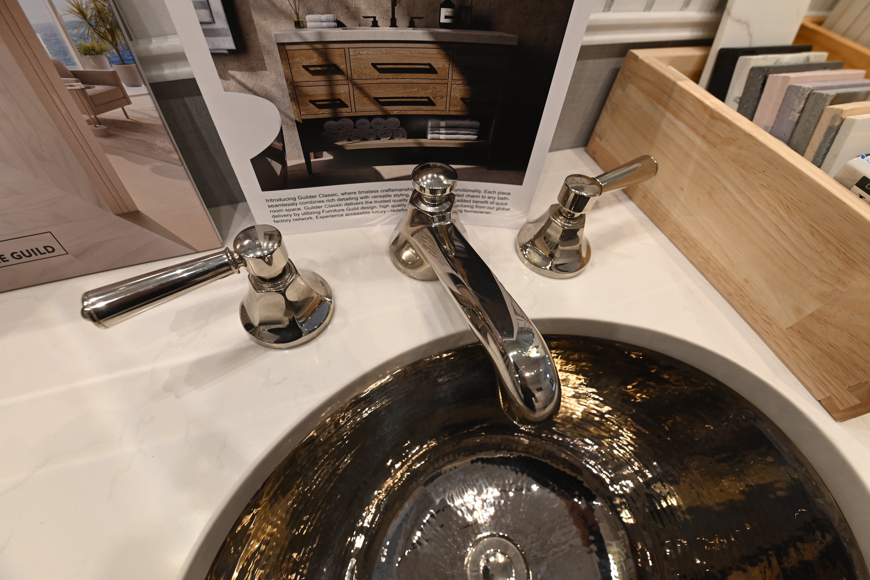 Fairmont Designs Transitional 44" Grey Single Vanity with White Top, Sink and Faucet