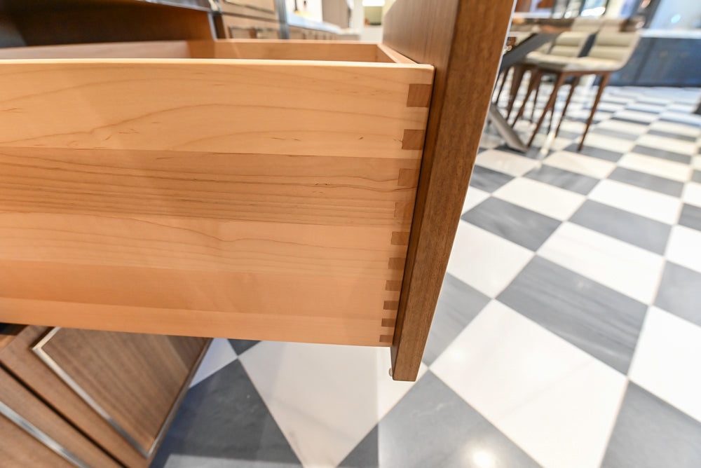 St. Charles Modern Eucalyptus and White Satin Sheen Kitchenette with La Cornue Flamberge Rotisserie