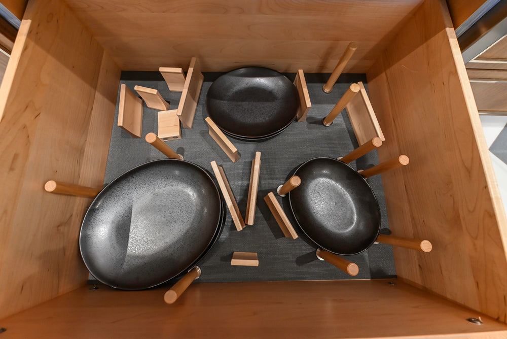 St. Charles Modern Eucalyptus and White Satin Sheen Kitchenette with La Cornue Flamberge Rotisserie