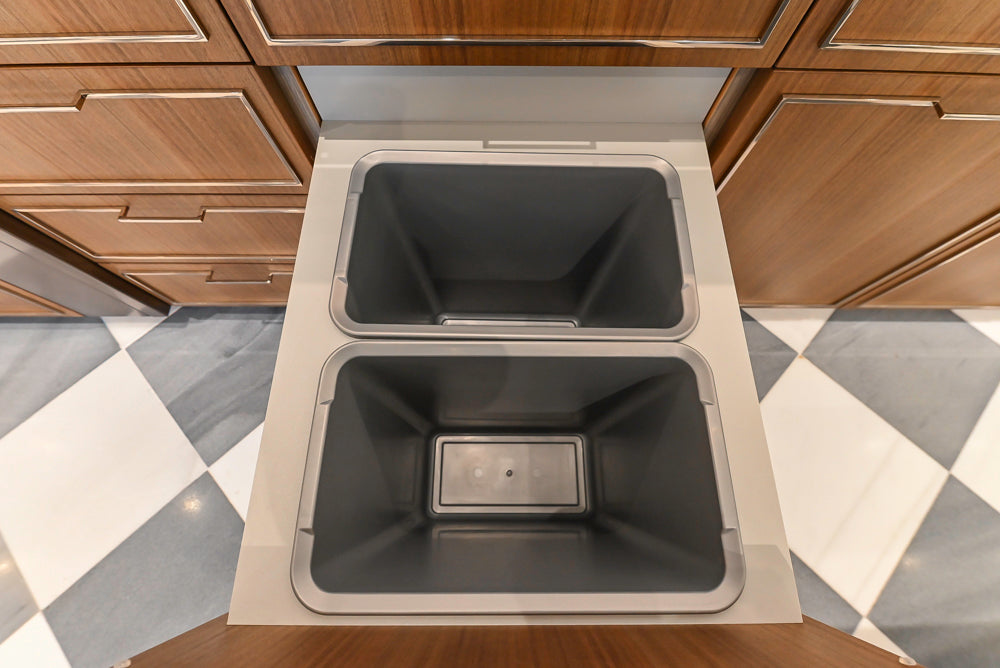 St. Charles Modern Eucalyptus and White Satin Sheen Kitchenette with La Cornue Flamberge Rotisserie