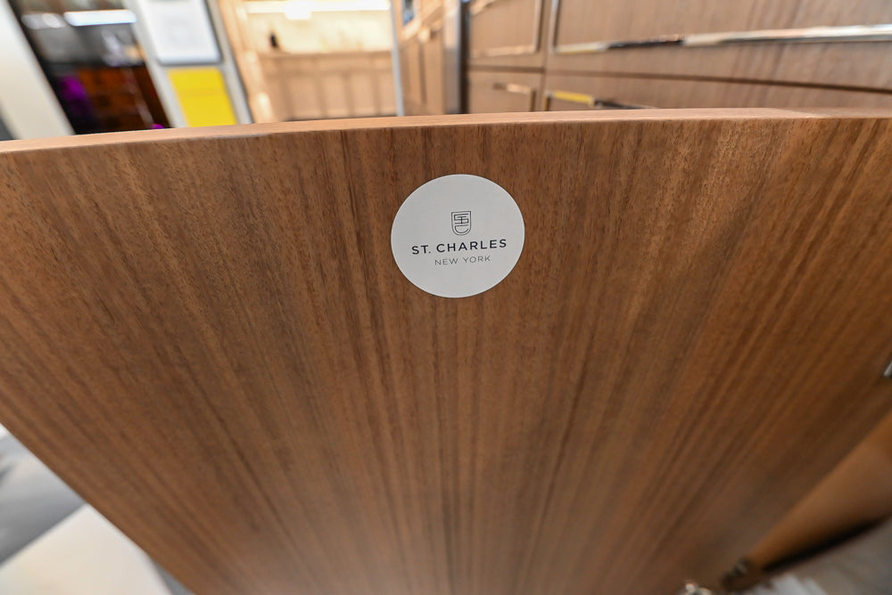 St. Charles Modern Eucalyptus and White Satin Sheen Kitchenette with La Cornue Flamberge Rotisserie