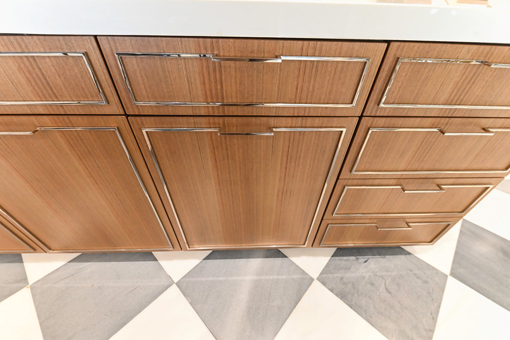 St. Charles Modern Eucalyptus and White Satin Sheen Kitchenette with La Cornue Flamberge Rotisserie