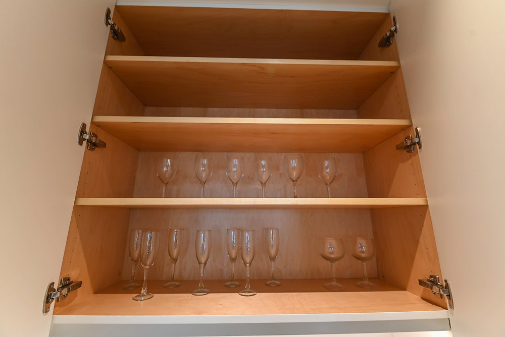 St. Charles Modern Eucalyptus and White Satin Sheen Kitchenette with La Cornue Flamberge Rotisserie