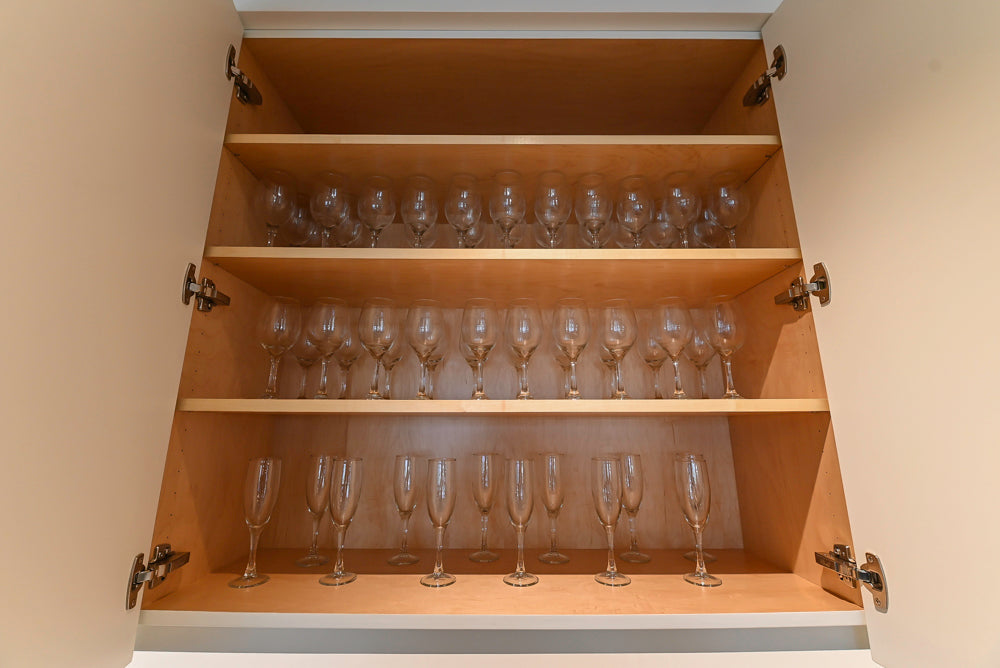 St. Charles Modern Eucalyptus and White Satin Sheen Kitchenette with La Cornue Flamberge Rotisserie