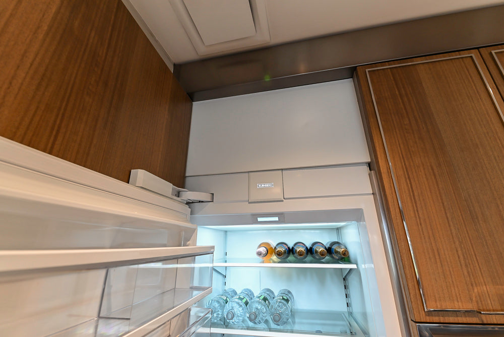 St. Charles Modern Eucalyptus and White Satin Sheen Kitchenette with La Cornue Flamberge Rotisserie