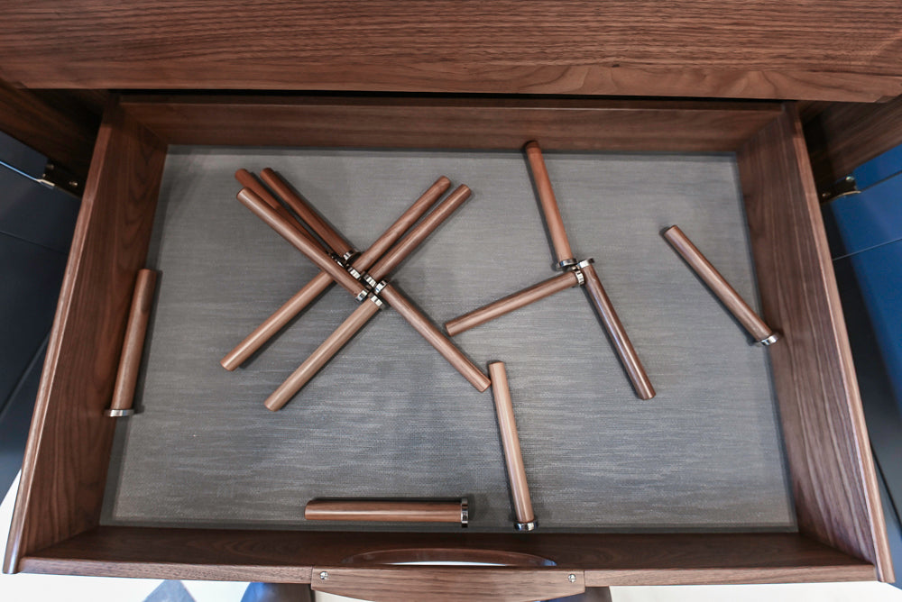 St. Charles Transitional Slate Gray Butler's Pantry Wall with Cristallo White Quartzite Countertops