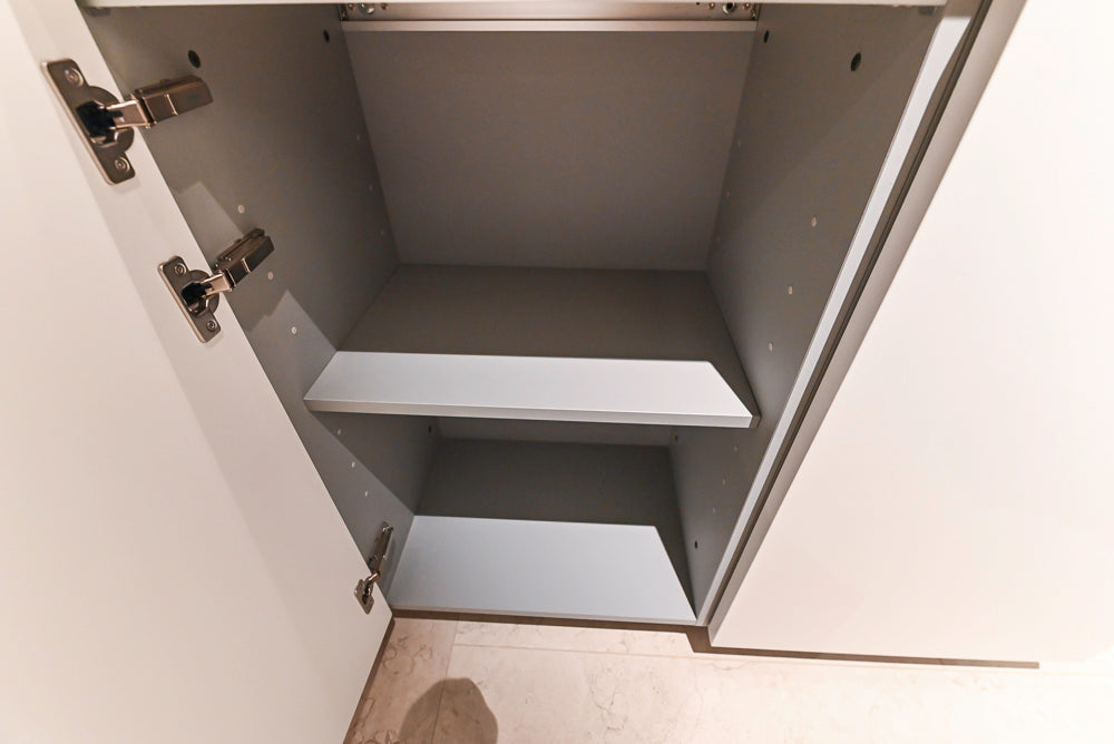 Poliform Artex Glacier White & Moka Modern Kitchen with Marble Countertops and Sub-Zero & Wolf Appliances