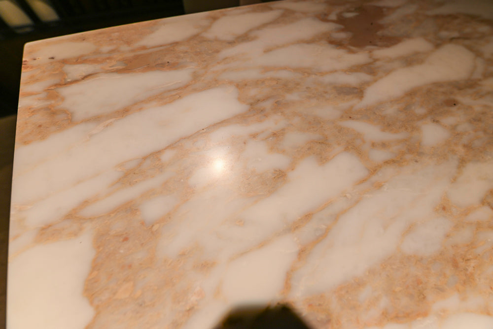 Poliform Artex Glacier White & Moka Modern Kitchen with Marble Countertops and Sub-Zero & Wolf Appliances