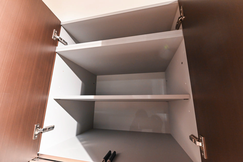 Poliform Artex Glacier White & Moka Modern Kitchen with Marble Countertops and Sub-Zero & Wolf Appliances