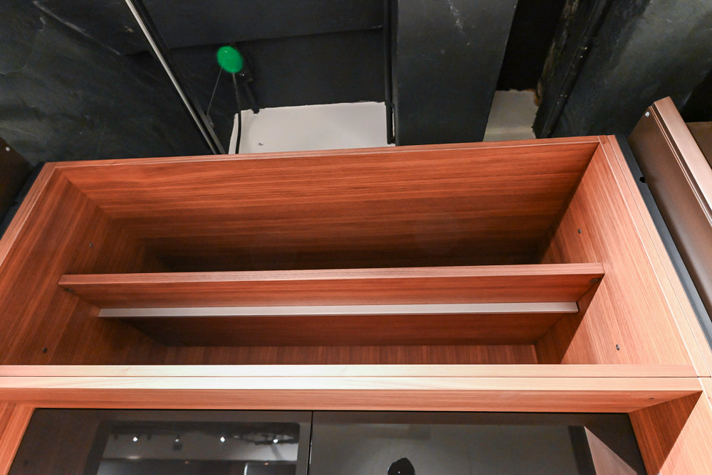 Poliform Artex Glacier White & Moka Modern Kitchen with Marble Countertops and Sub-Zero & Wolf Appliances