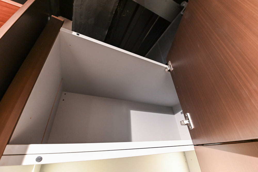 Poliform Artex Glacier White & Moka Modern Kitchen with Marble Countertops and Sub-Zero & Wolf Appliances