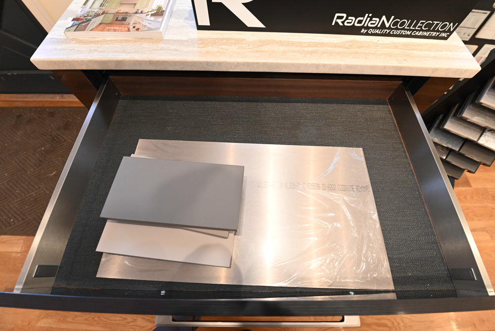 Quality Custom Radian Collection Cabinet with Blum Drawers