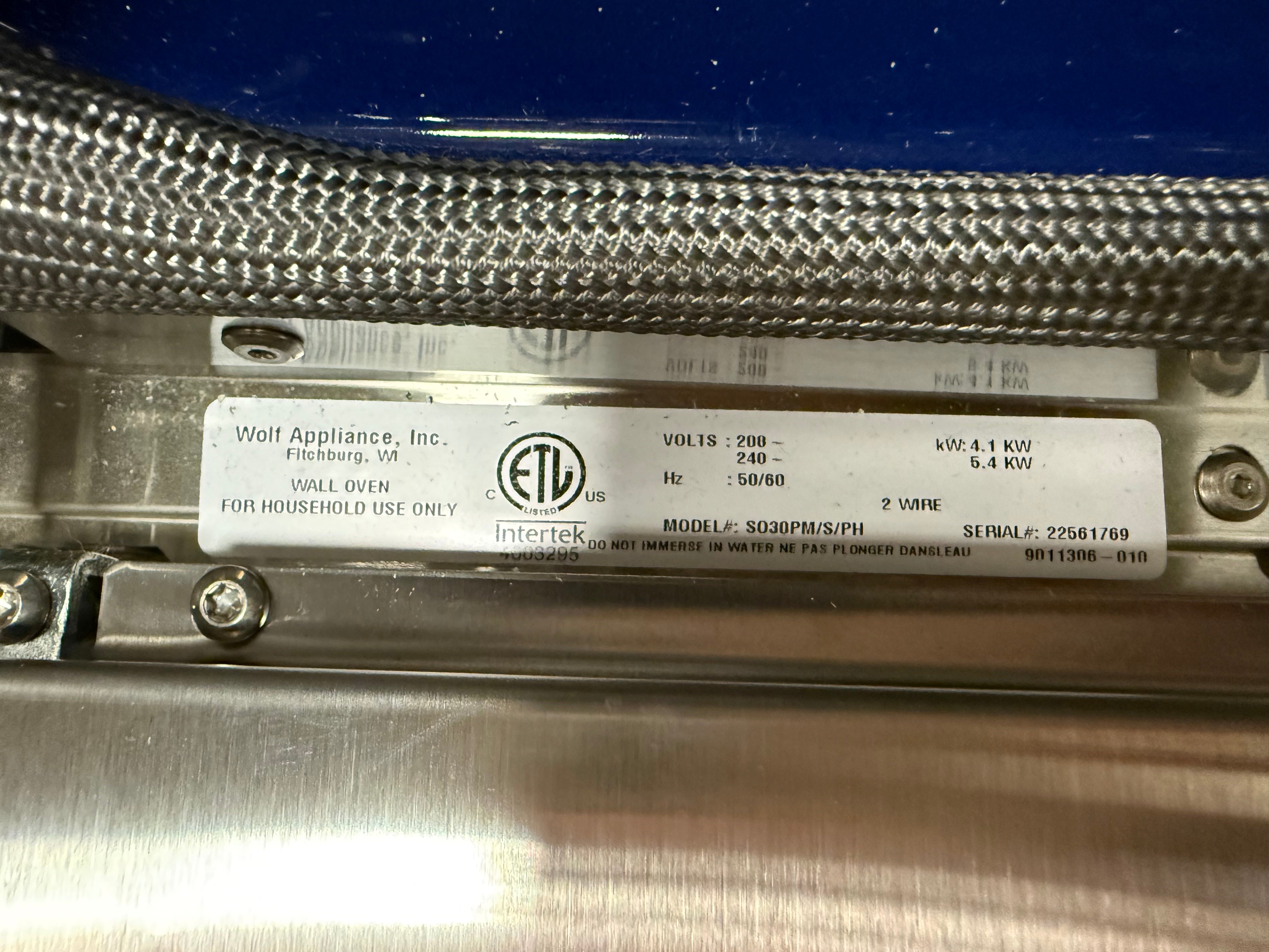 Wolf Certified SO30PM/S/PH 30" Stainless Steel Single Electric Wall Oven