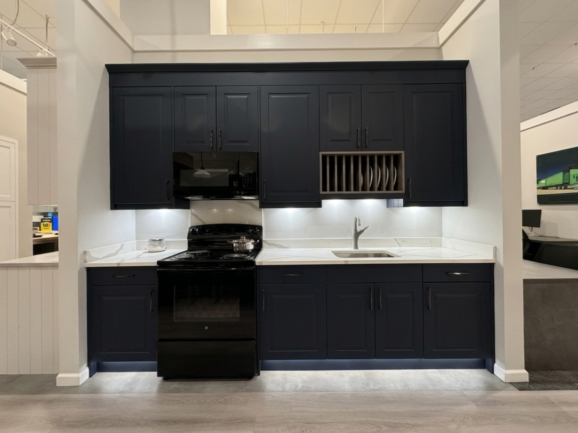Wren Architect Navy Blue Matte Kitchen Wall