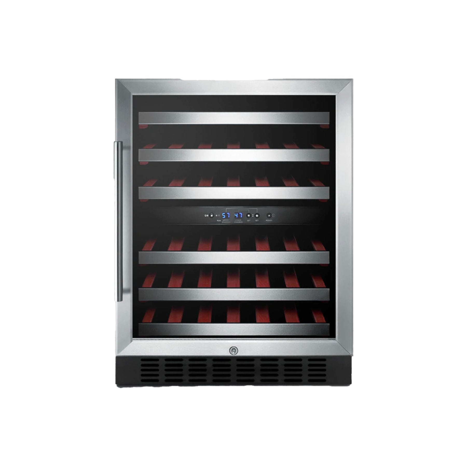 Summit SWC530BLBISTCSS 24" Stainless Steel Dual Zone Wine Cooler