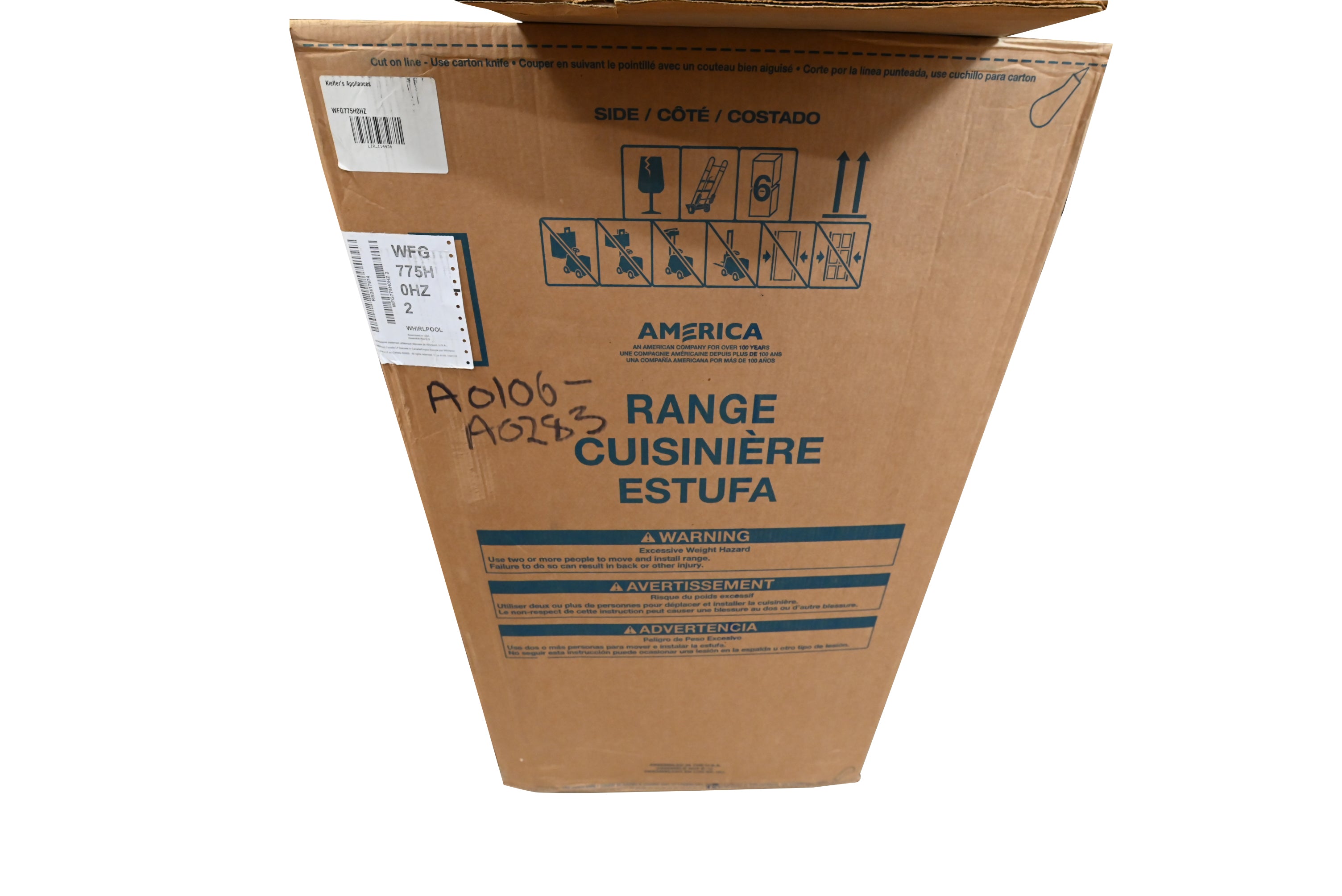 Whirlpool WFG775HOHZ 30" Stainless Steel Gas Range