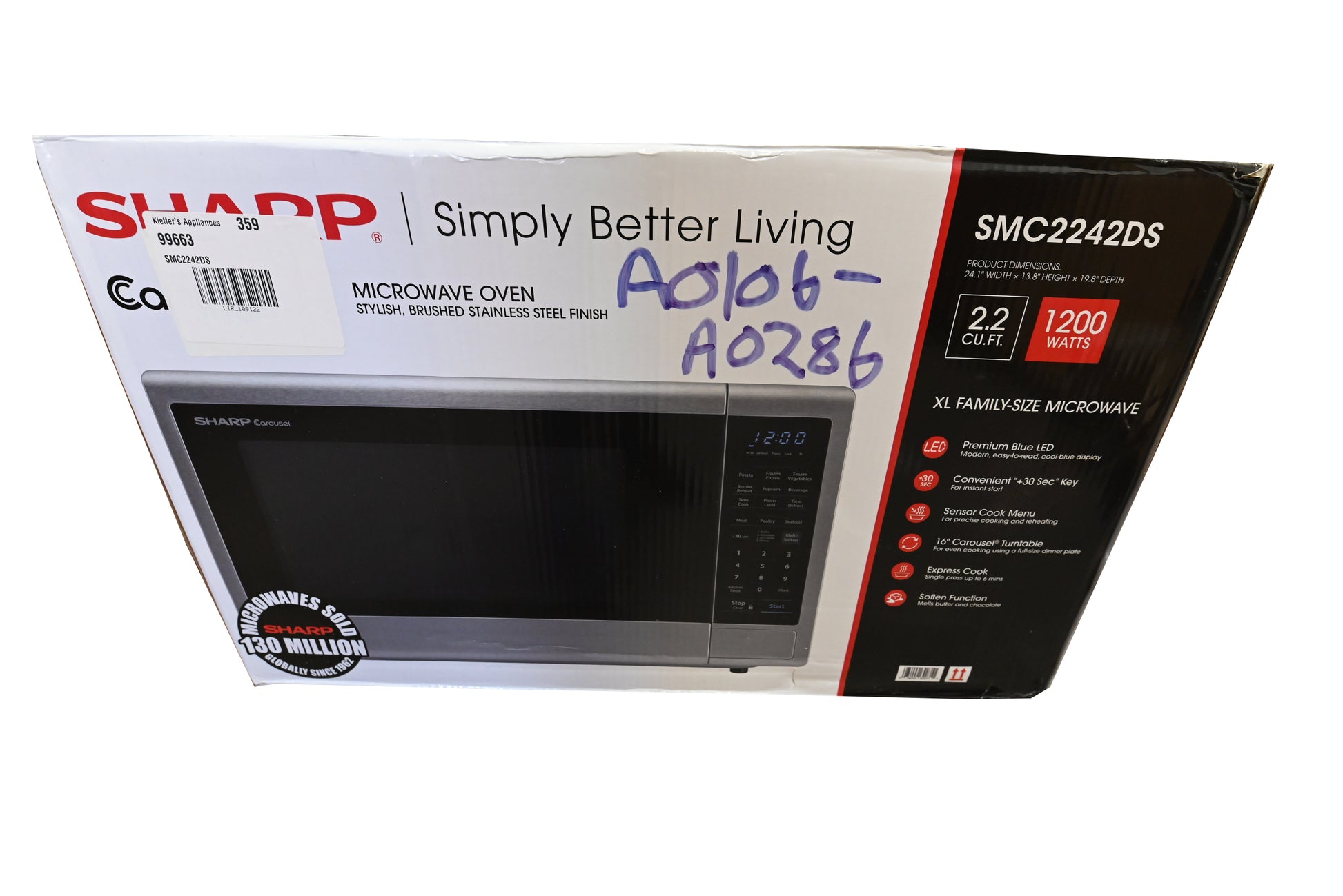 Sharp SMC2242DS 24" Stainless Steel Countertop Microwave