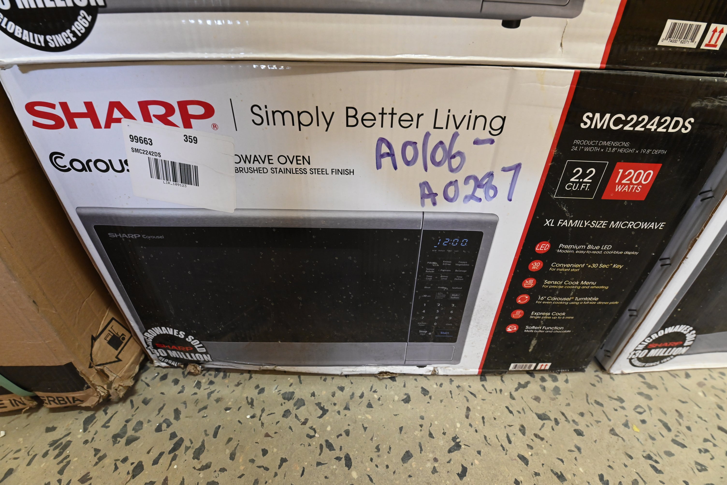 Sharp SMC2242DS 24" Stainless Steel Countertop Microwave