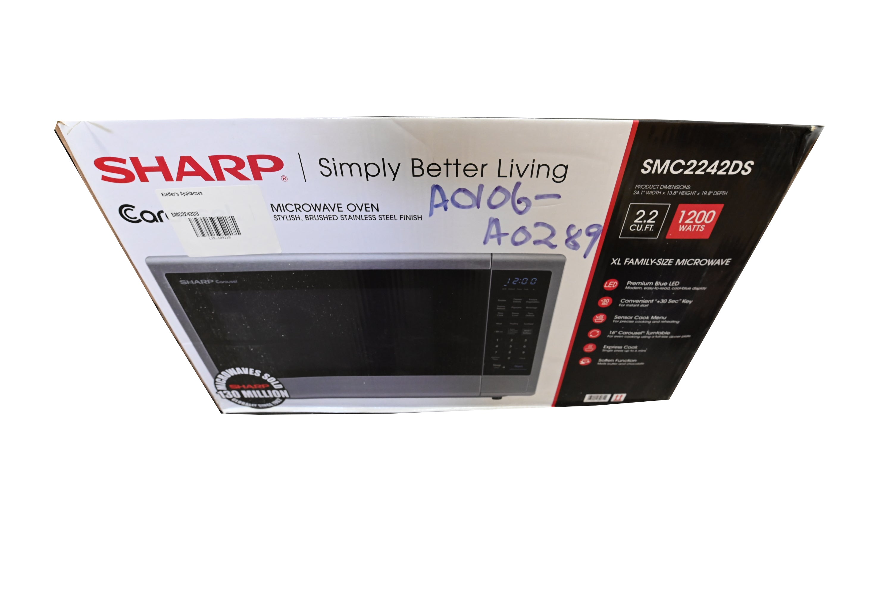 Sharp SMC2242DS 24" Stainless Steel Countertop Microwave