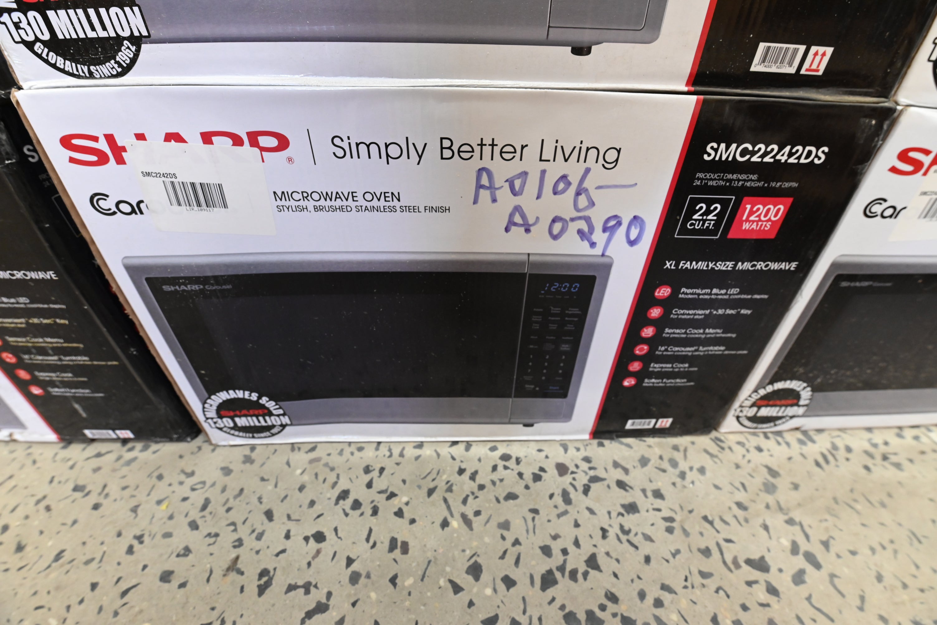 Sharp SMC2242DS 24" Stainless Steel Countertop Microwave