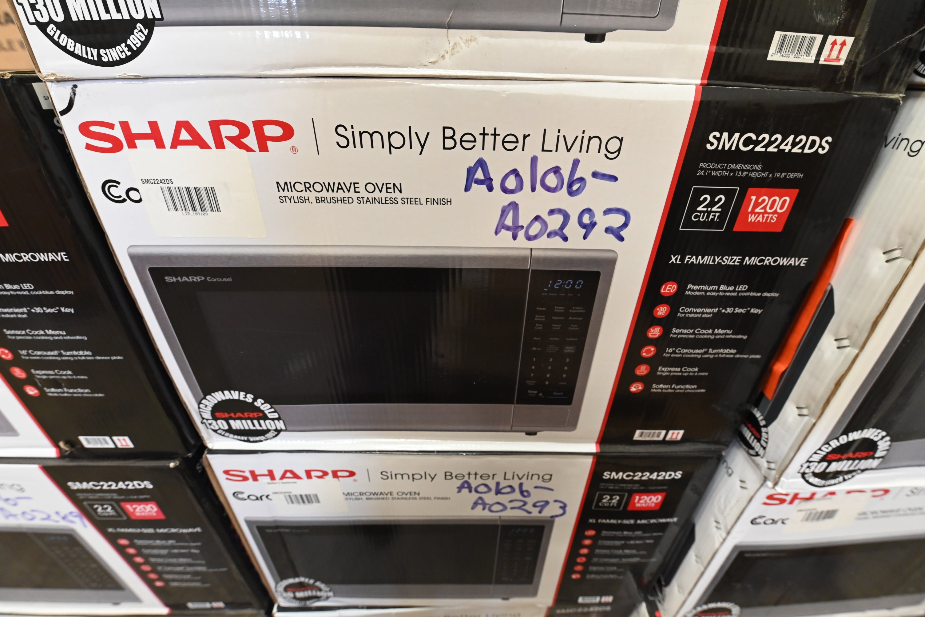 Sharp SMC2242DS 24" Stainless Steel Countertop Microwave