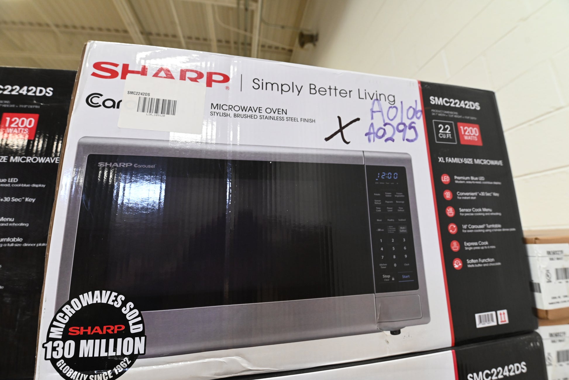 Sharp SMC2242DS 24" Stainless Steel Countertop Microwave