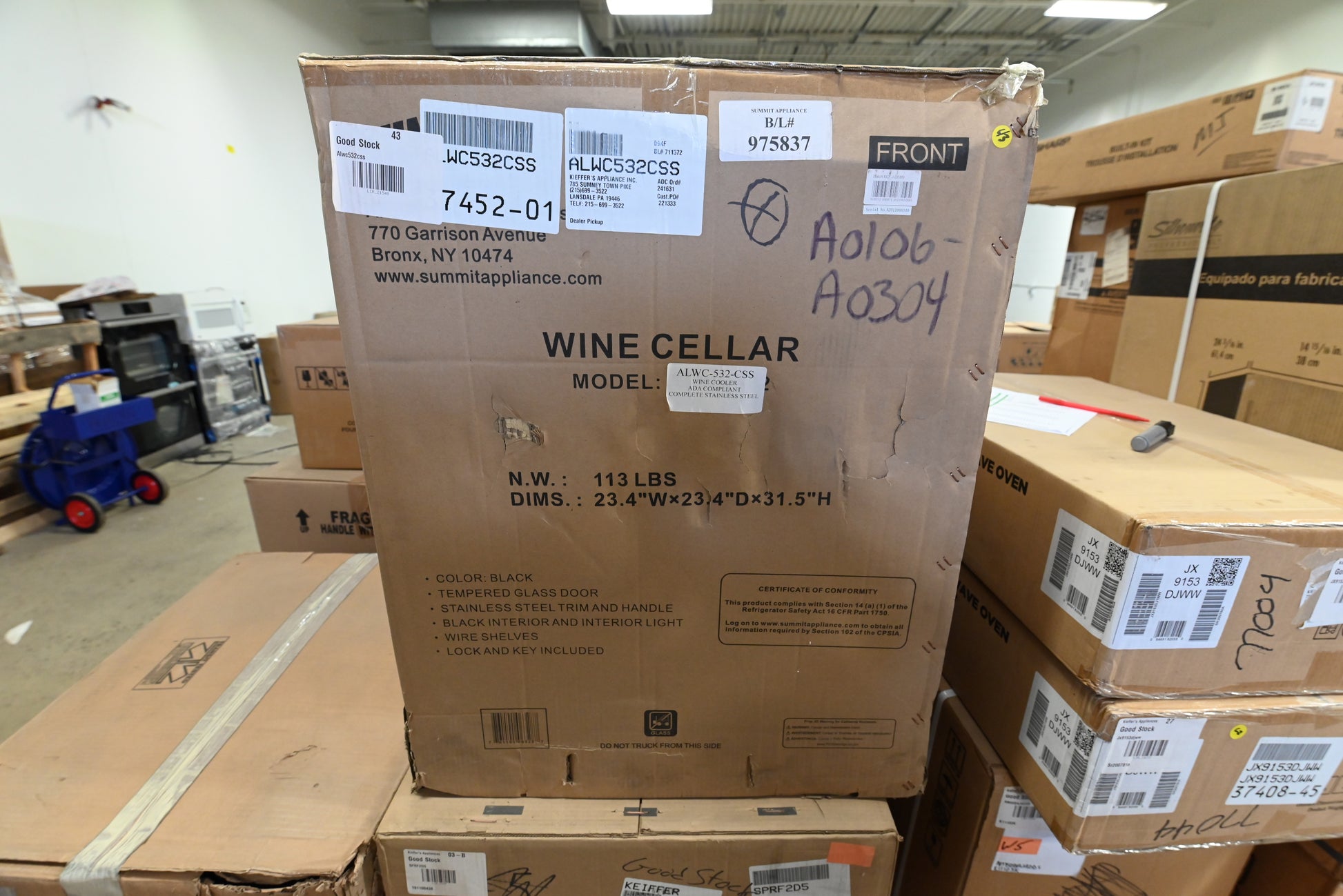 Summit ALWC532CSS 24" Stainless Steel Undercounter Wine Cooler