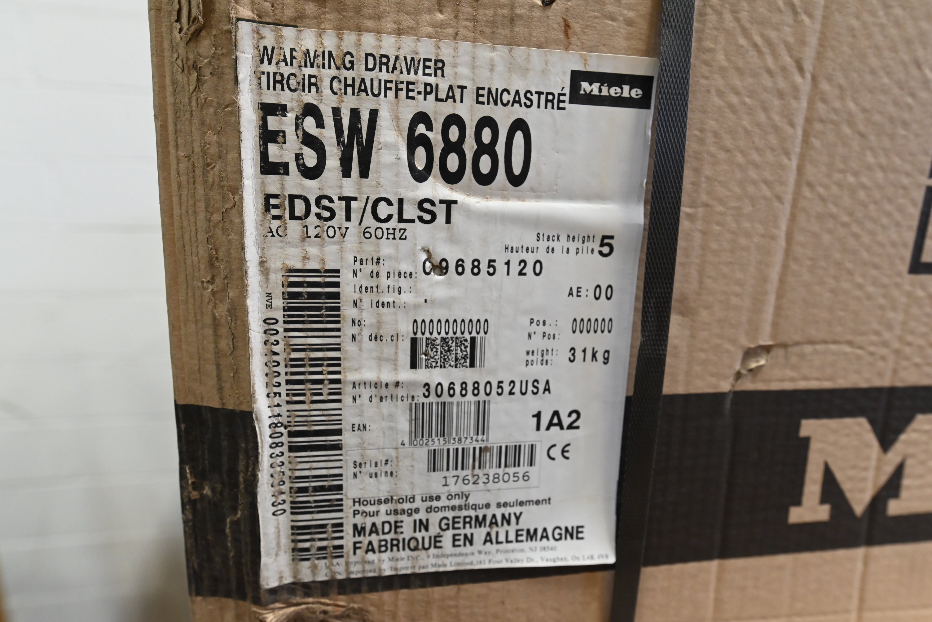 Miele ESW 6880 30" Clean Touch Steel Warming Drawer