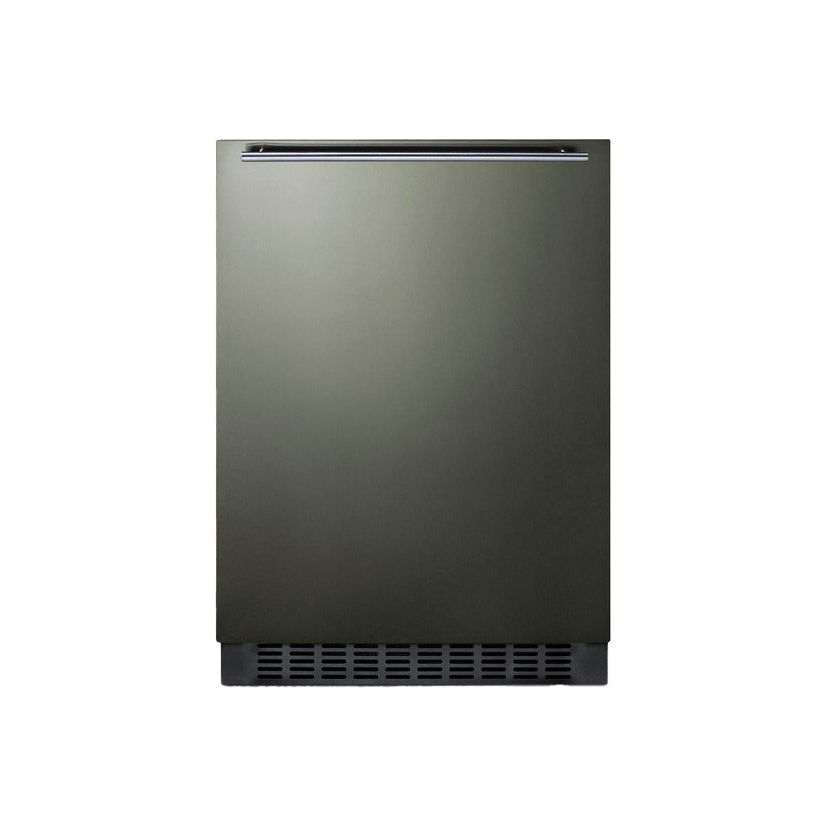 Summit FF64BXKSHH 24" Black Stainless Steel Built-in Compact Refrigerator