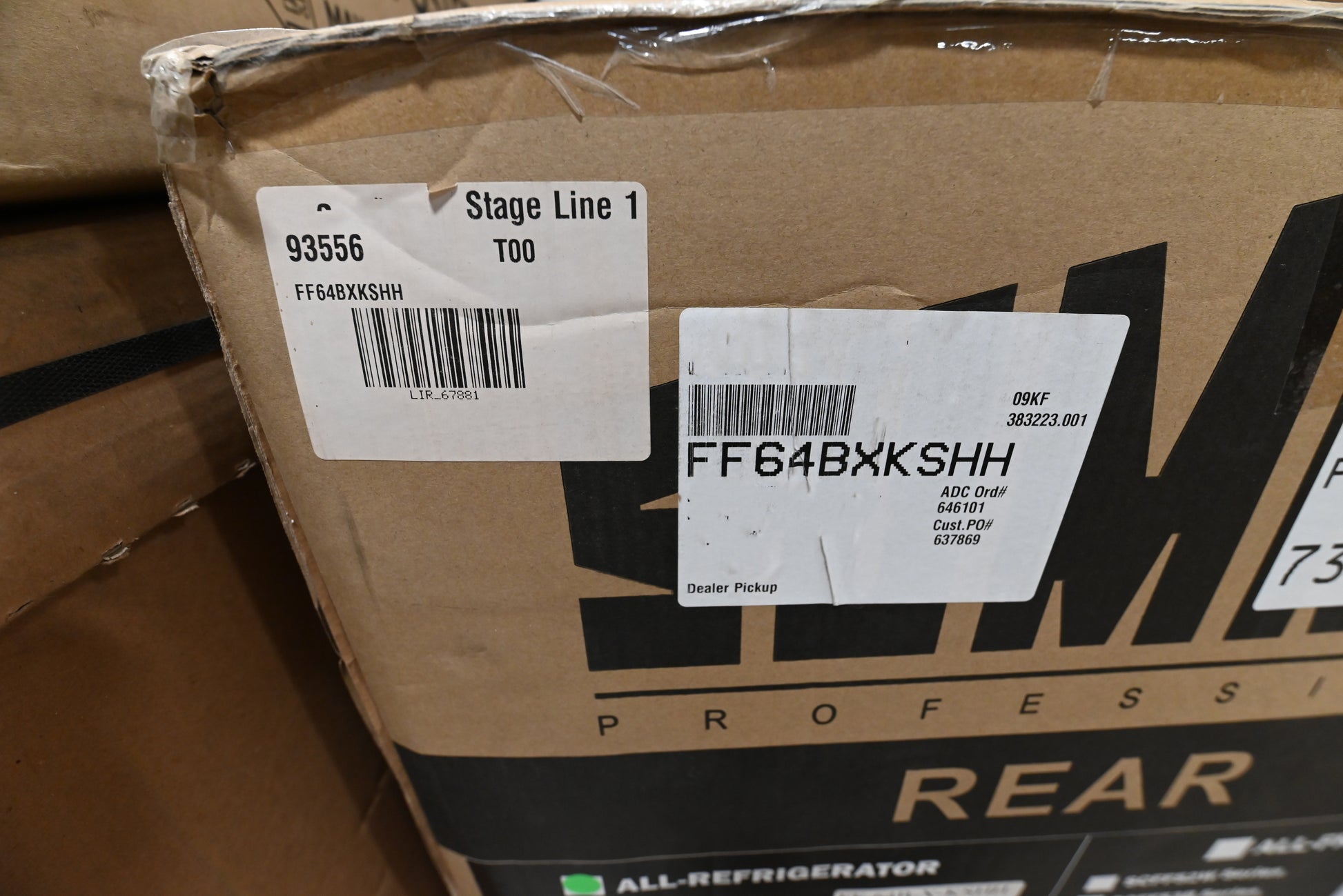 Summit FF64BXKSHH 24" Black Stainless Steel Built-in Compact Refrigerator