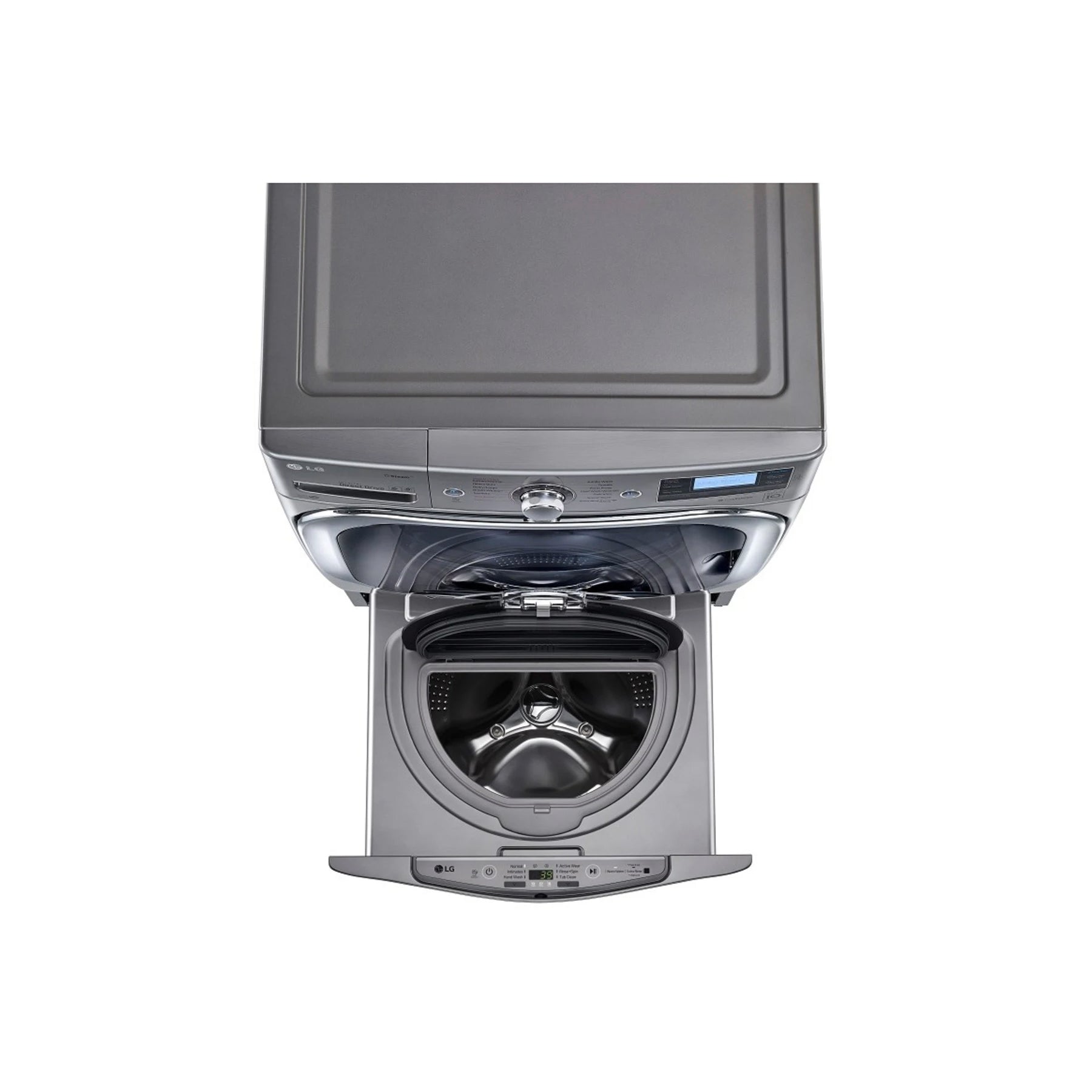 LG WD100CV 27" Graphite Steel Pedestal Washer