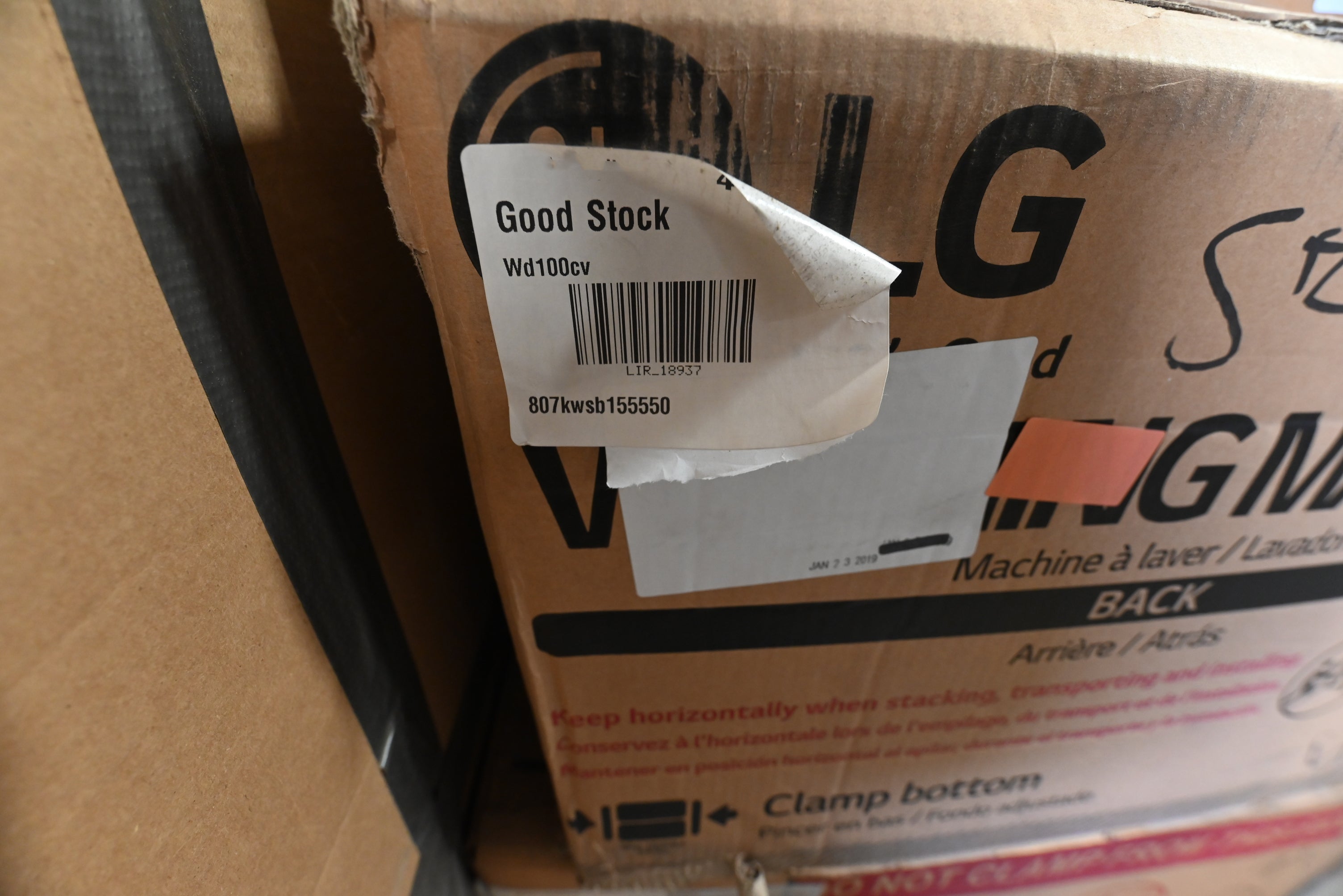 LG WD100CV 27" Graphite Steel Pedestal Washer