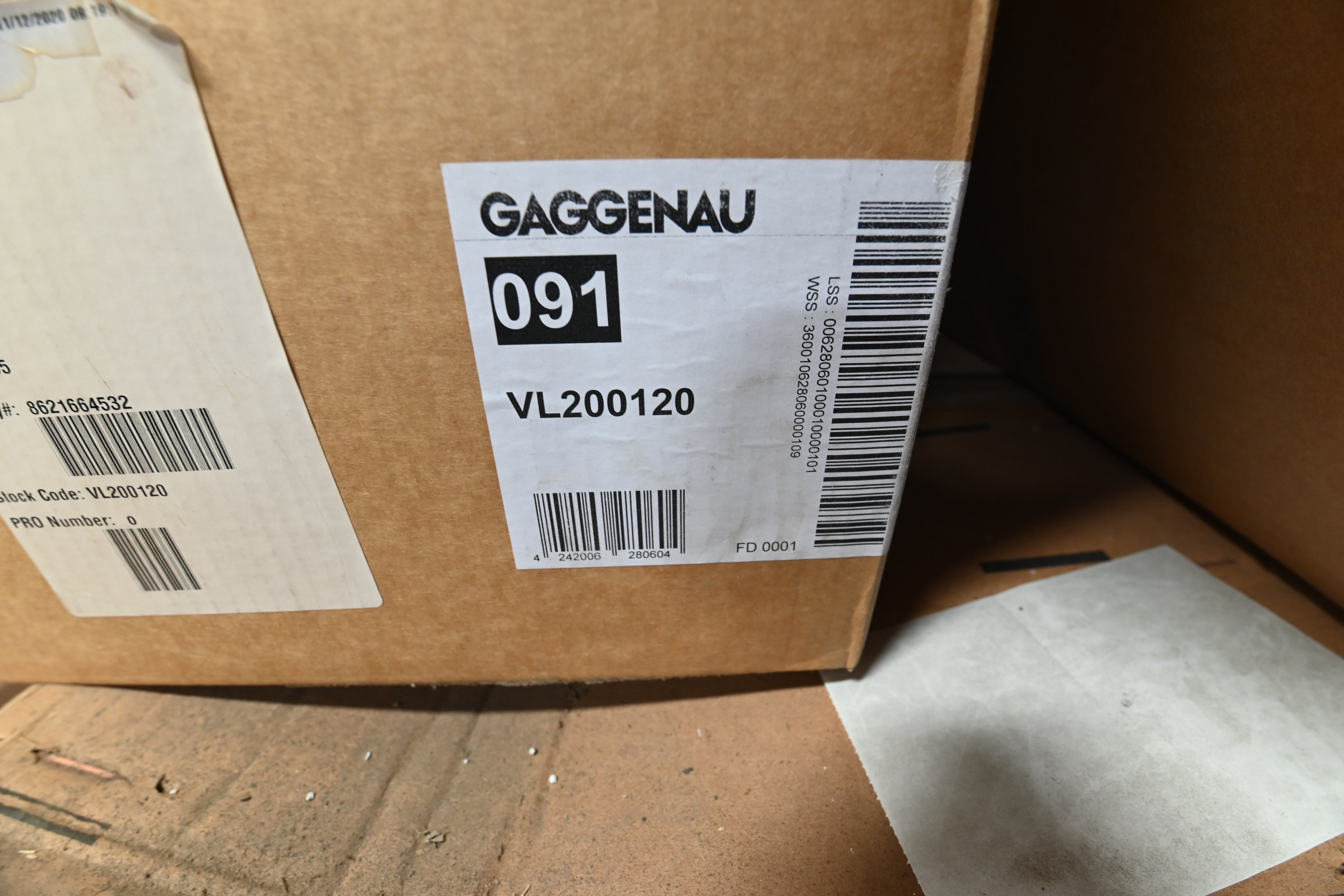 Gaggenau 200 Series VL200120 6" Black Downdraft