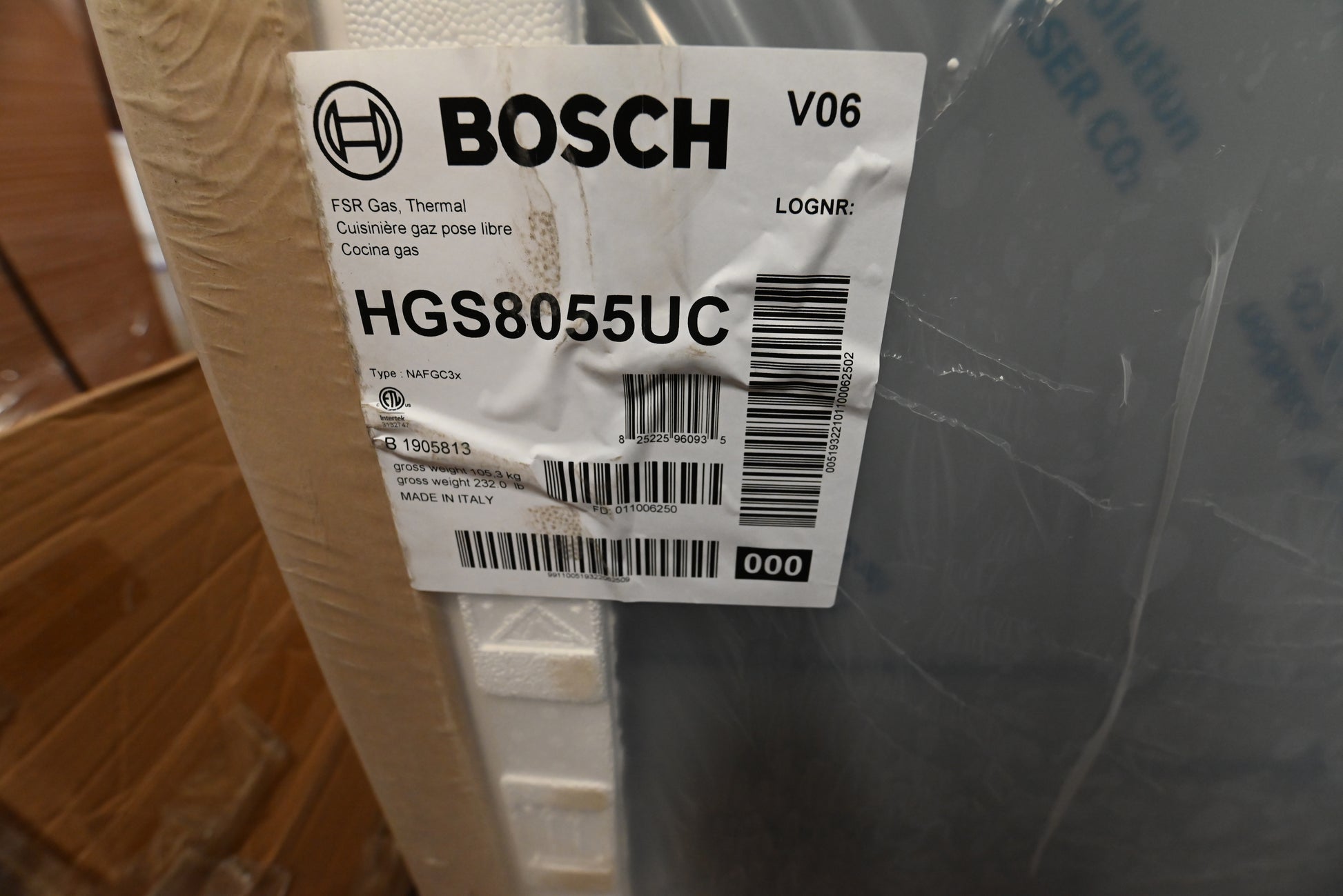 Bosch HGS8055UC 30" Stainless Steel Gas Range