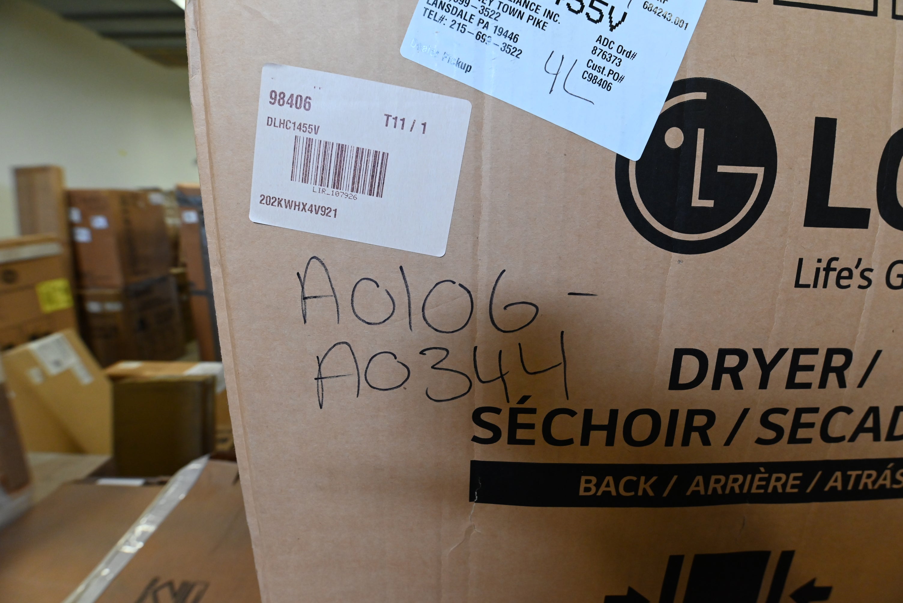 LG DLHC1455V 24" Graphite Steel Smart Electric Dryer