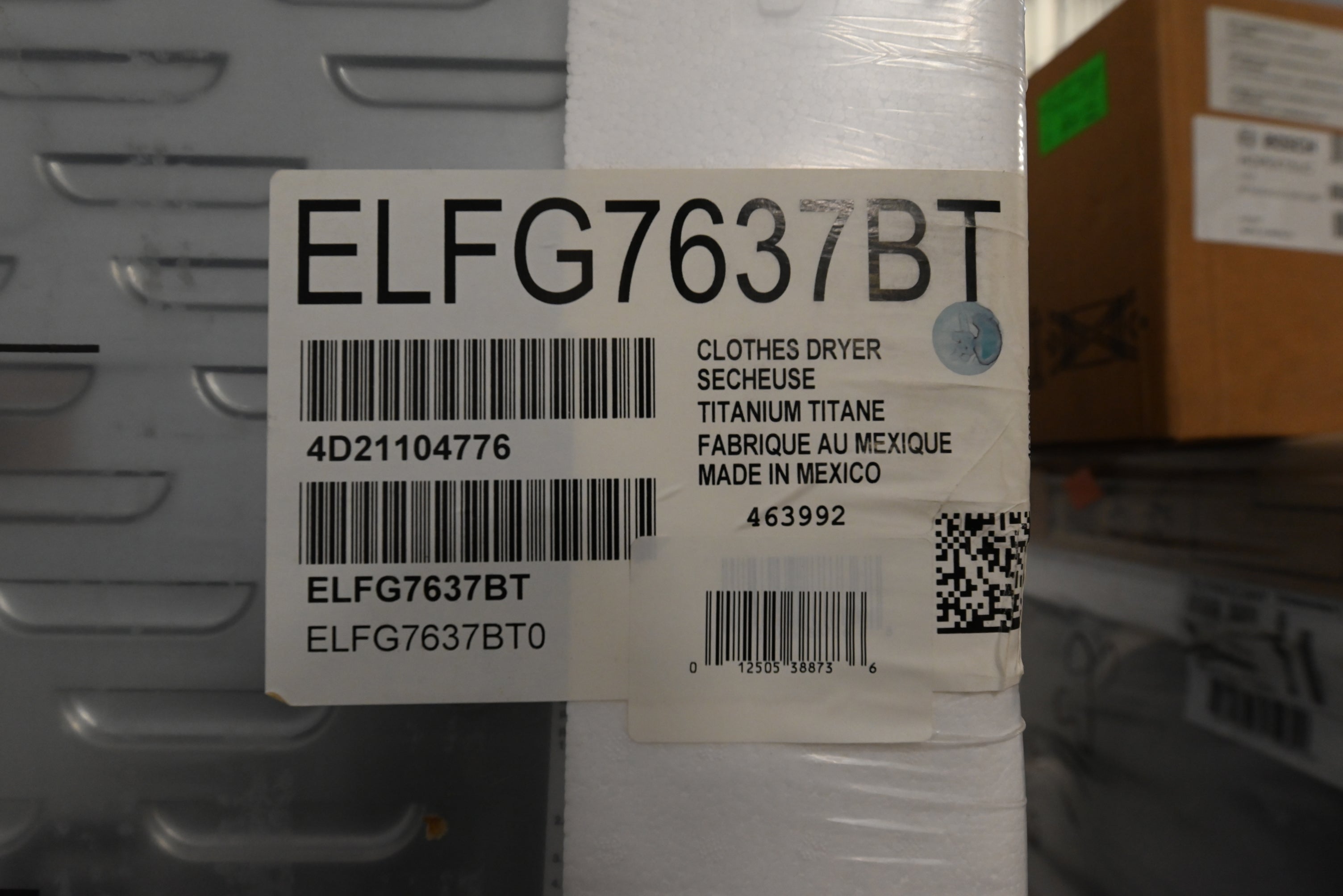 Electrolux ELFG7637BT 27" Titanium Gas Dryer