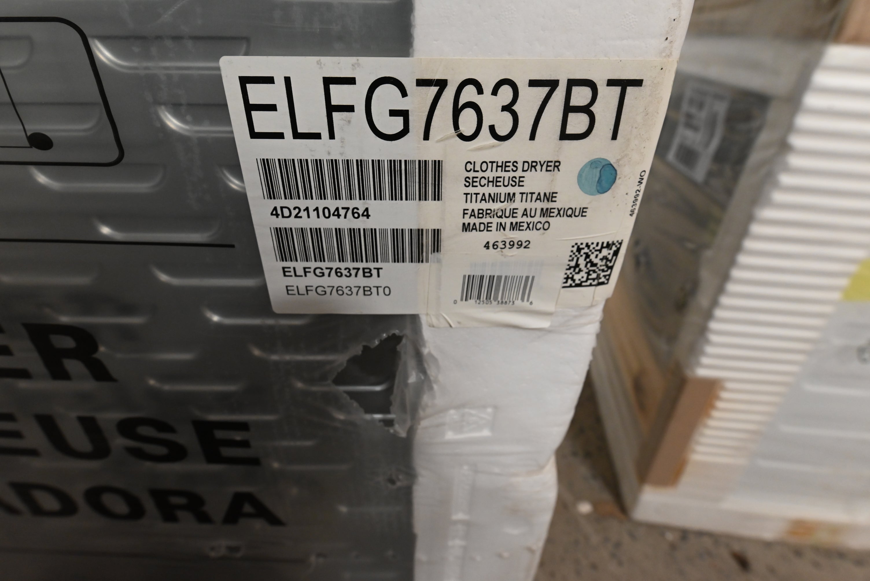 Electrolux ELFG7637BT 27" Titanium Gas Dryer