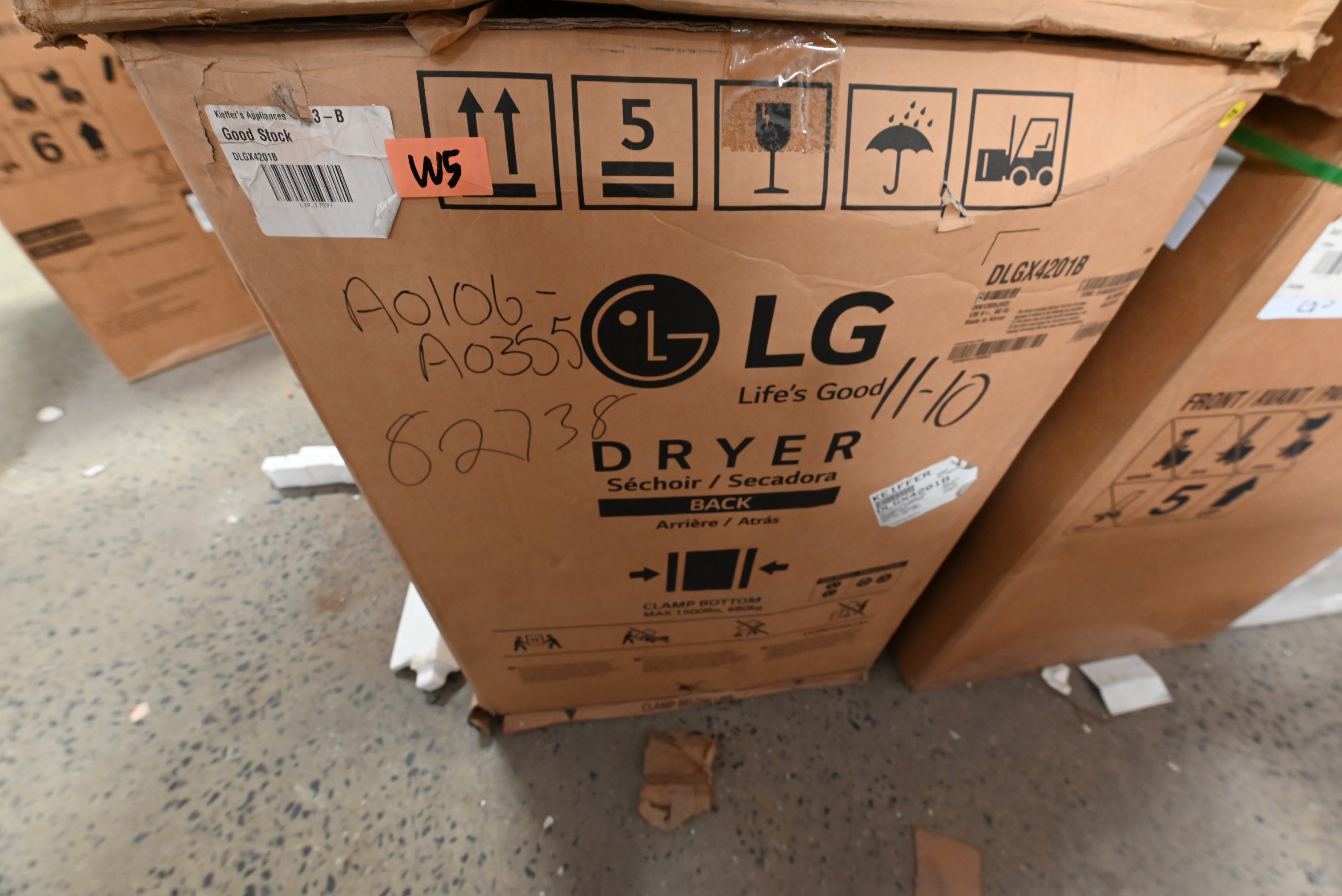 LG DLGX4201B 27" Black Steel Smart Gas Dryer