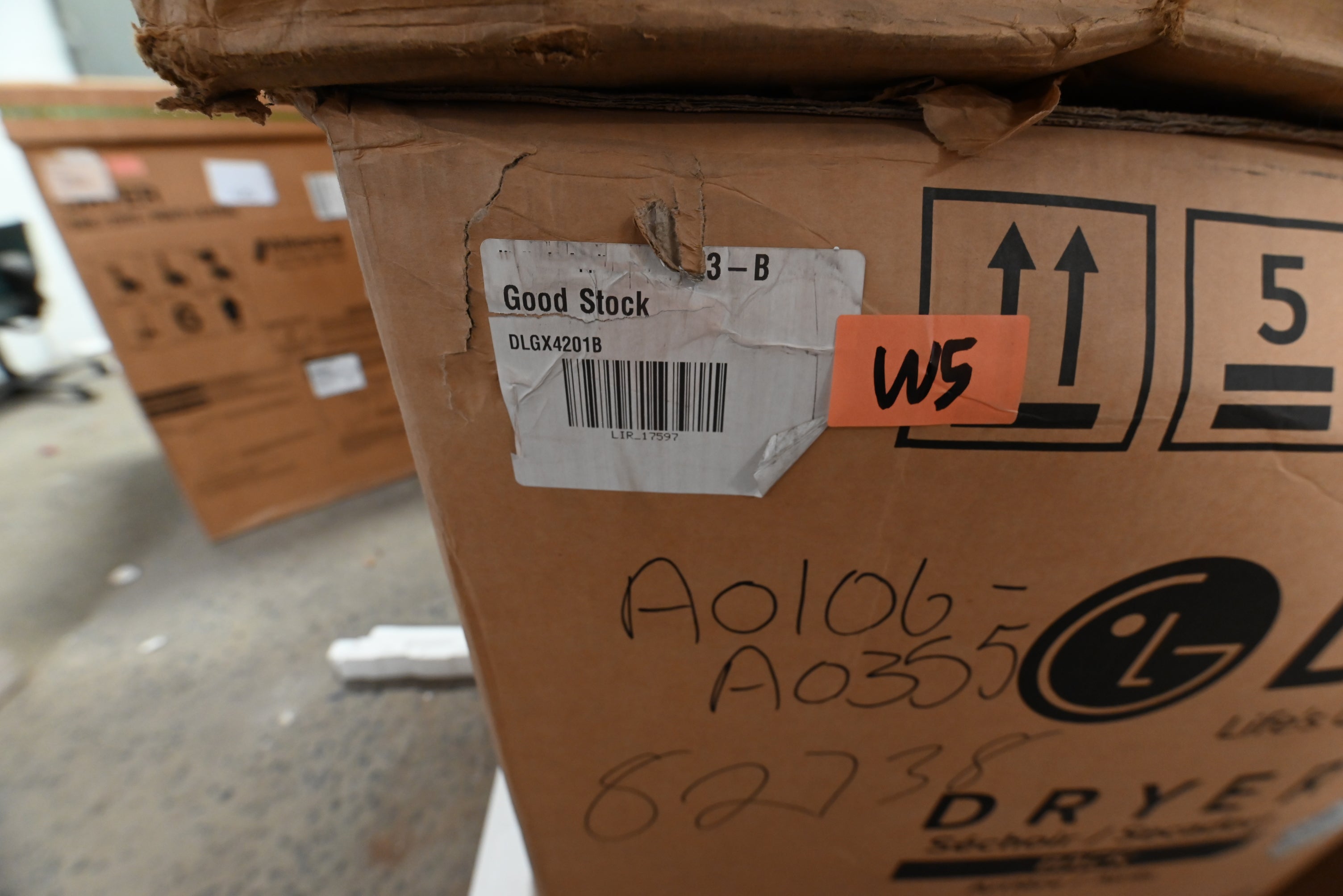 LG DLGX4201B 27" Black Steel Smart Gas Dryer