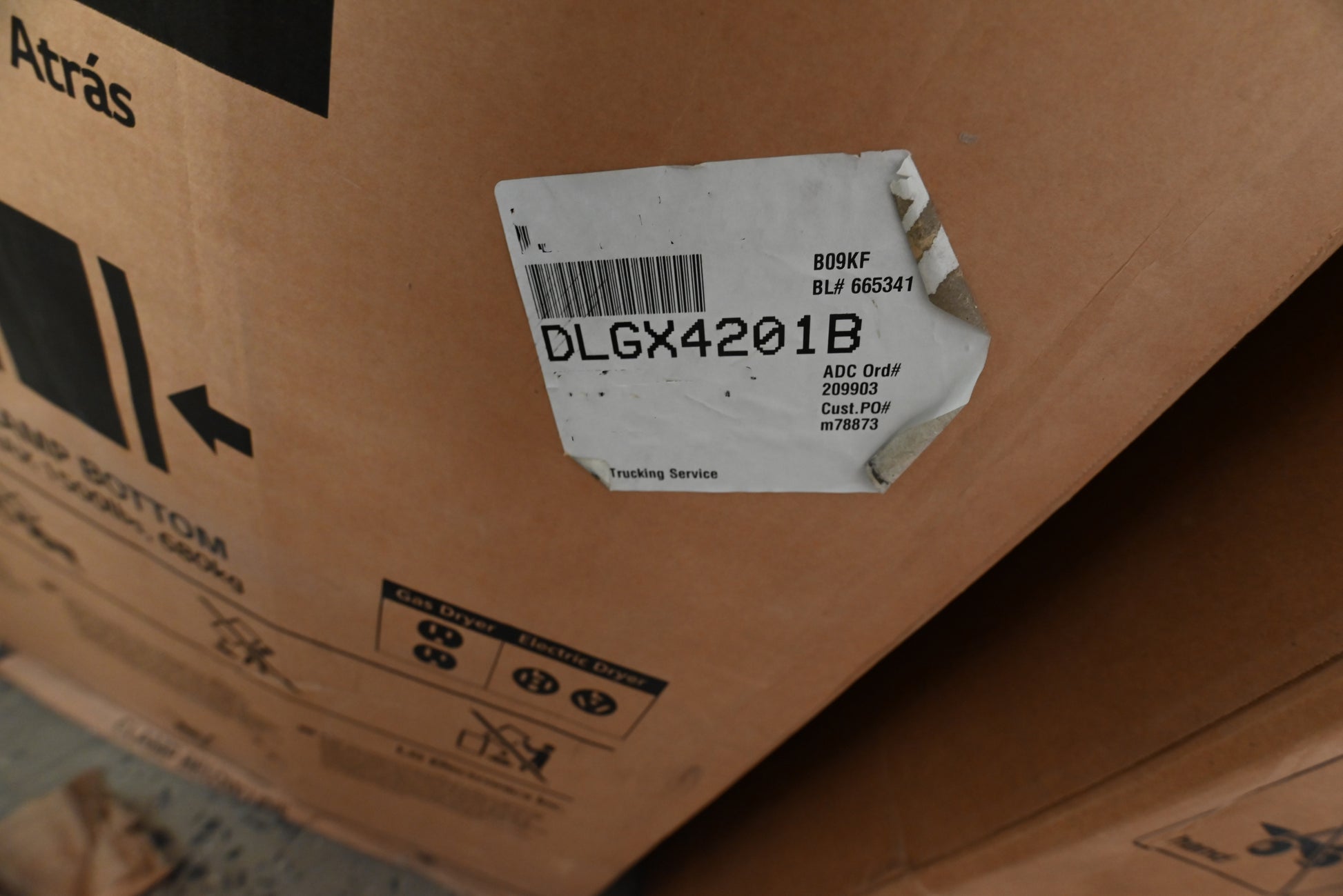 LG DLGX4201B 27" Black Steel Smart Gas Dryer