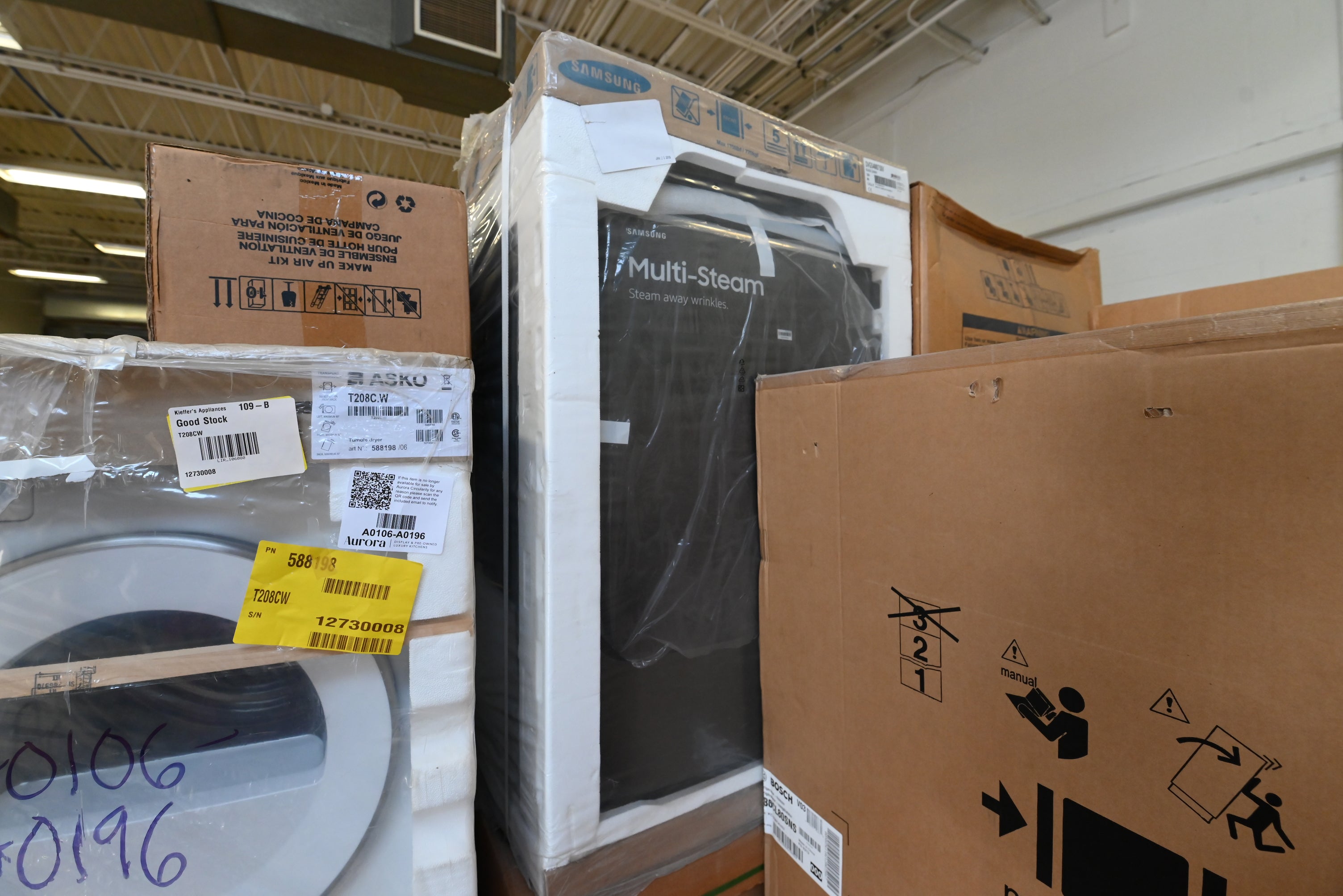 Samsung DVG54M8750V 27" Black Stainless Smart Gas Dryer