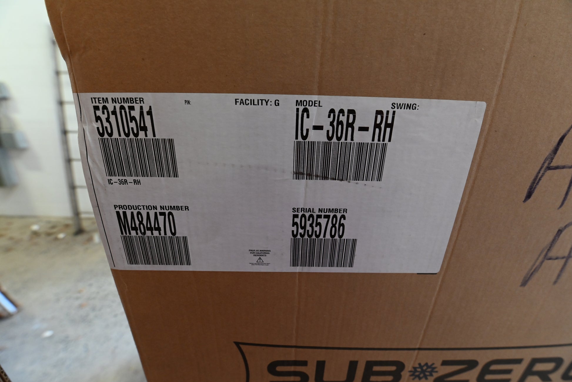 Sub-Zero IC-36R/RH 36" Panel Ready All Refrigerator Column